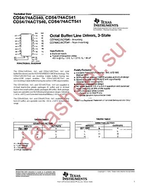 CD74AC541E datasheet  